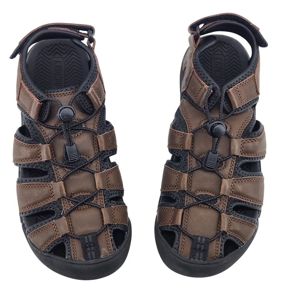 Khombu Travis Fisherman Sandals Mens 8M Brown Outdoor Walking‎ Comfort Shoes